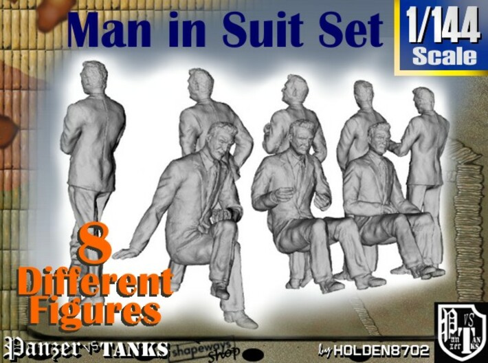 1-144 Man In Suit SET 3d printed 