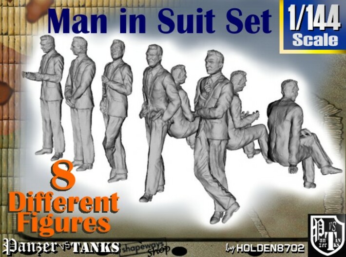 1-144 Man In Suit SET 3d printed