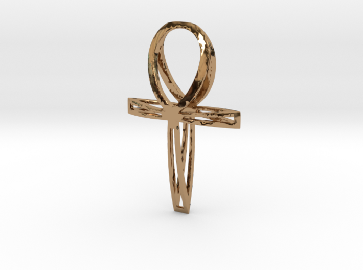 Large Double Ankh Pendant 3d printed