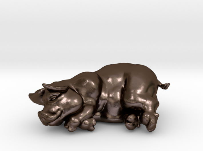 SLEEPING PIG 3d printed