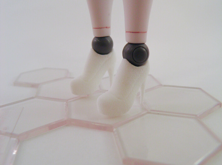 Polynian Compatible Non-Scale Figure High Heels 3d printed 