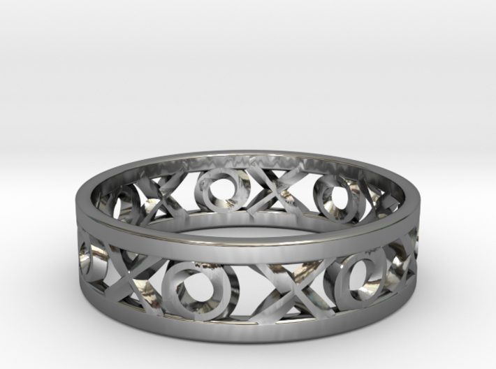 Size 8 Xoxo Ring 3d printed