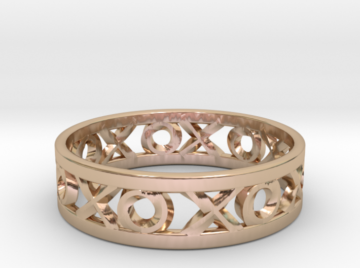 Size 8 Xoxo Ring 3d printed