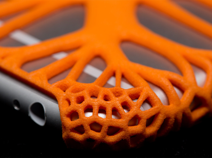 iPhone6 Case Endless Tree (Extreme Voronoi Ed.) 3d printed iPhone 6 Endless Tree Case in Orange