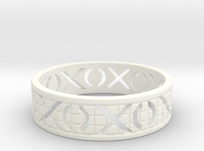 Size 8 Xoxo Ring A 3d printed