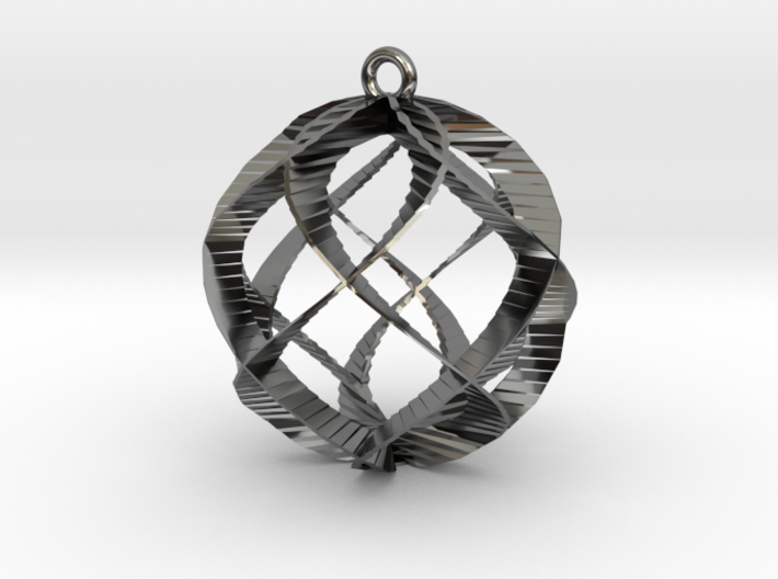 Spiral Sphere Ornament 3d printed