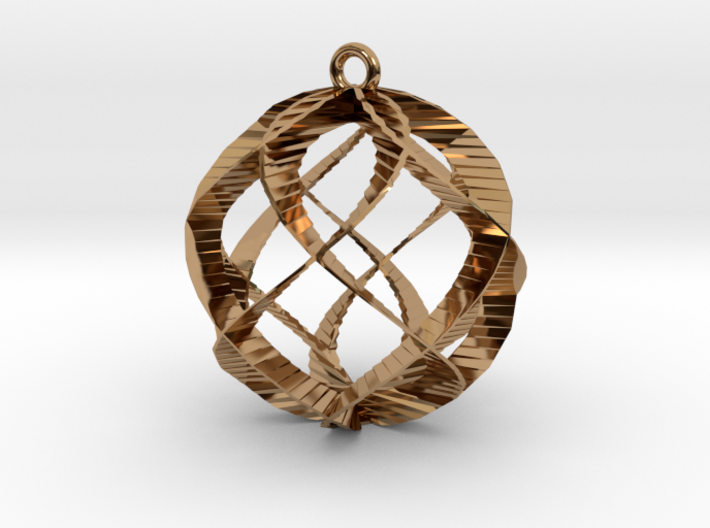 Spiral Sphere Ornament 3d printed