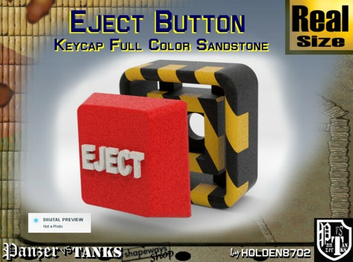 Full Color Button of EJECT 3d printed