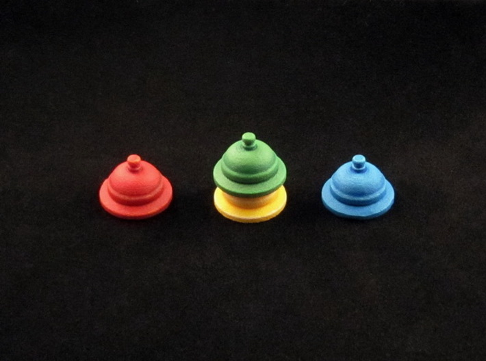Call Bell tokens (4 pcs) 3d printed Hand-painted White Strong Flexible
