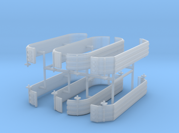1/87th Triaxle fender set of four 3d printed