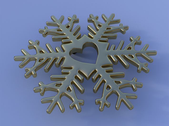 Snow heart 3d printed