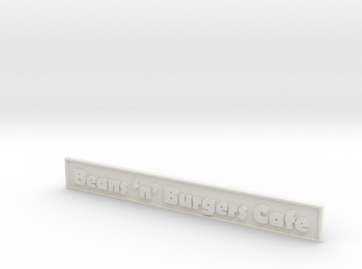 1:24 Cafe Sign 5.5&quot; 3d printed
