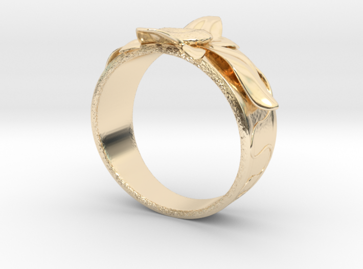 Flower Ring no.10 3d printed