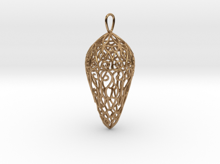 Small Lace Teardrop Ornament 3d printed