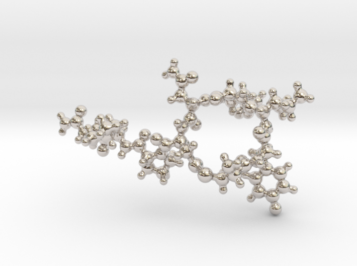 Oxytocin Ball-and-Stick Molecule Pendant 3d printed