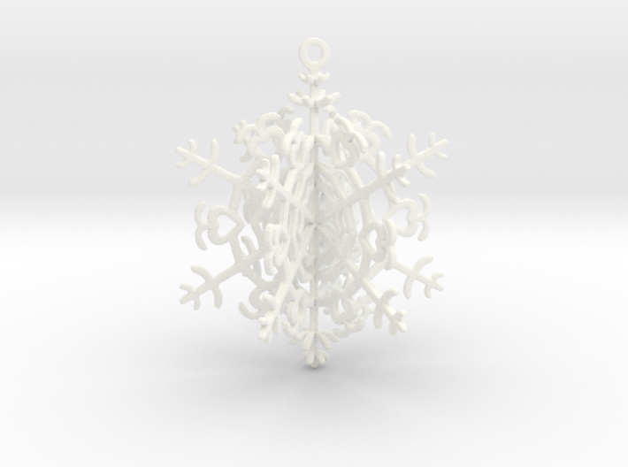 Geometric Snowflake Ornament 3d printed