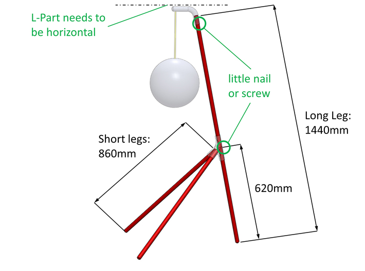 BROOM STICK FLOOR LAMP 3d printed it's so easy!