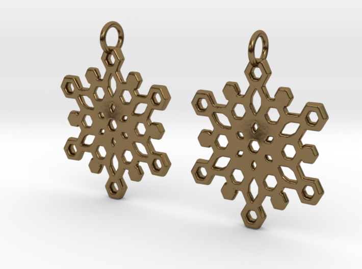 Snowflake Mandala Earrigs 3d printed