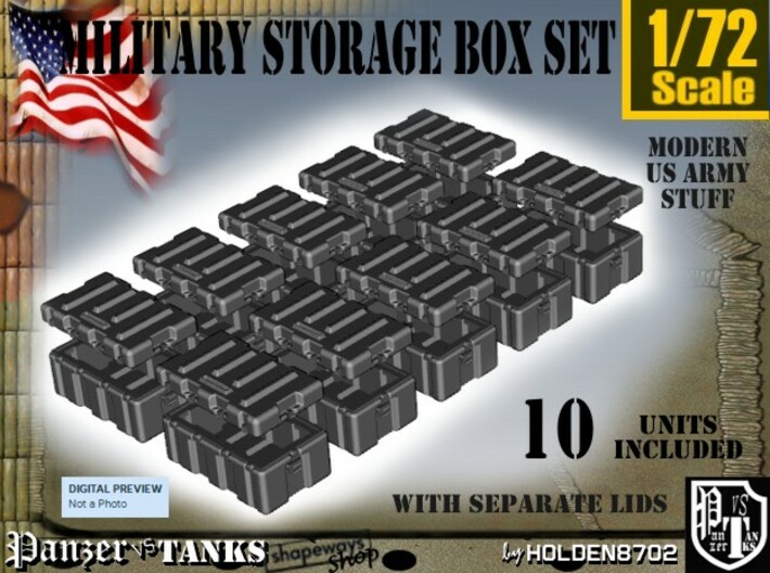 1-72 Military Storage Box Set 3d printed