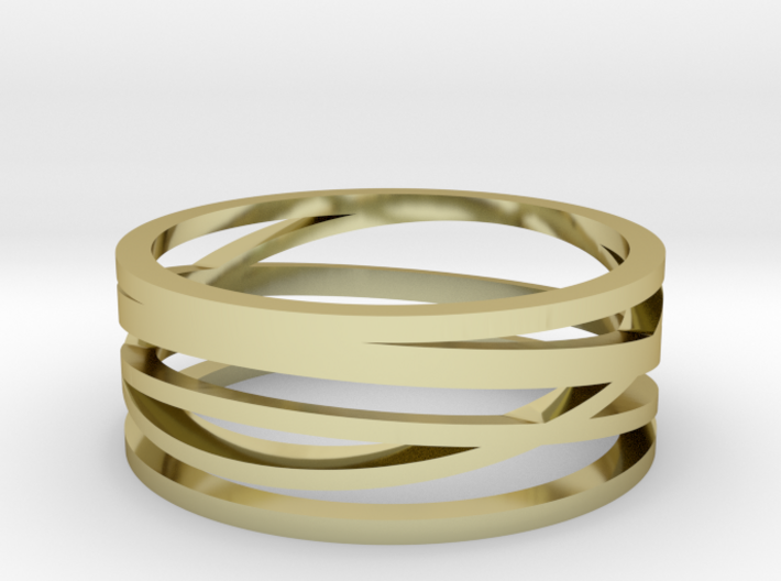 Abstract Lines Ring - US Size 11 3d printed 