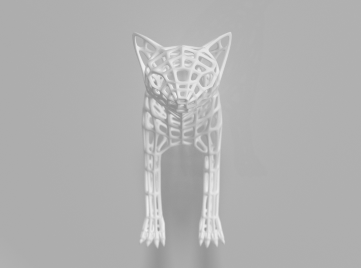 "Caliph The Cat" Wire Sculpture front 3d printed 
