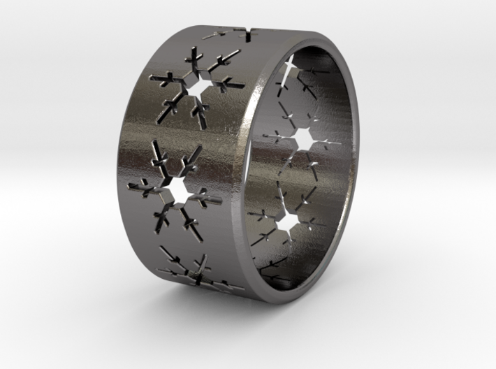 Snowflake Ring Size US 5 3d printed