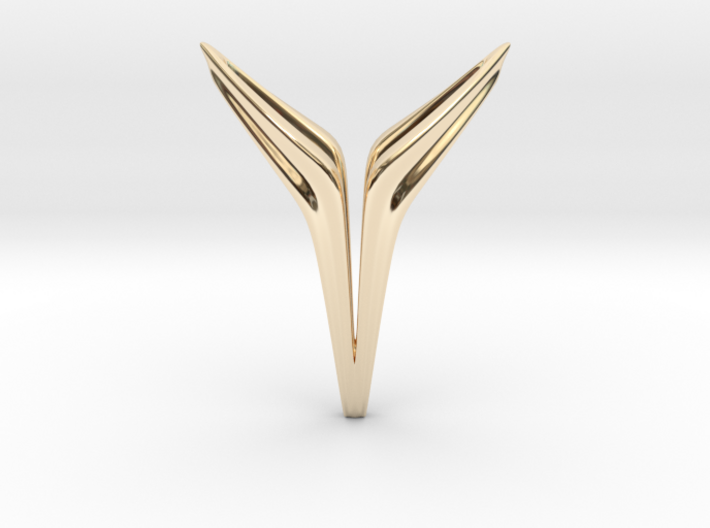 YOUNIVERSAL FREE, Pendant. Sharp Chic 3d printed