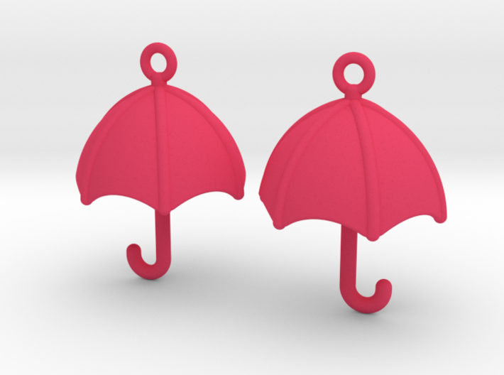 Umbrella Earrings 3d printed 