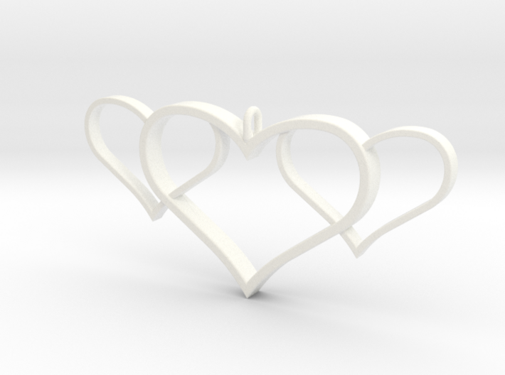 3 Heart Pendant 3d printed