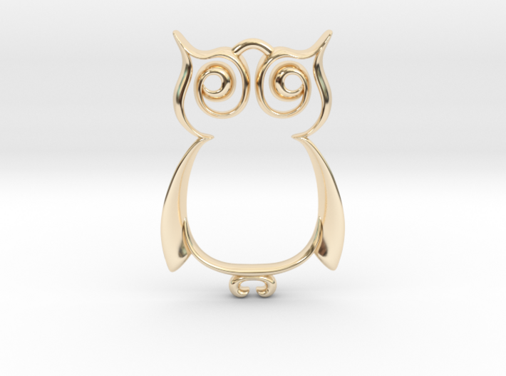 The Owl Pendant 3d printed