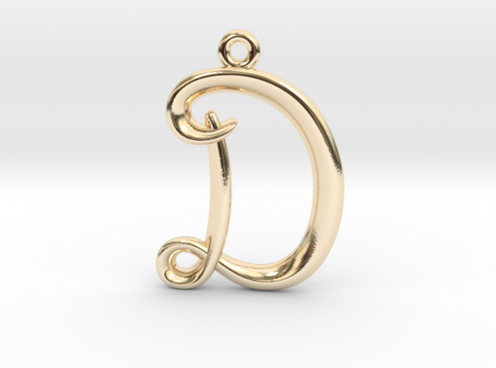 D Initial Charm — Alphabet Letter Pendant 3d printed