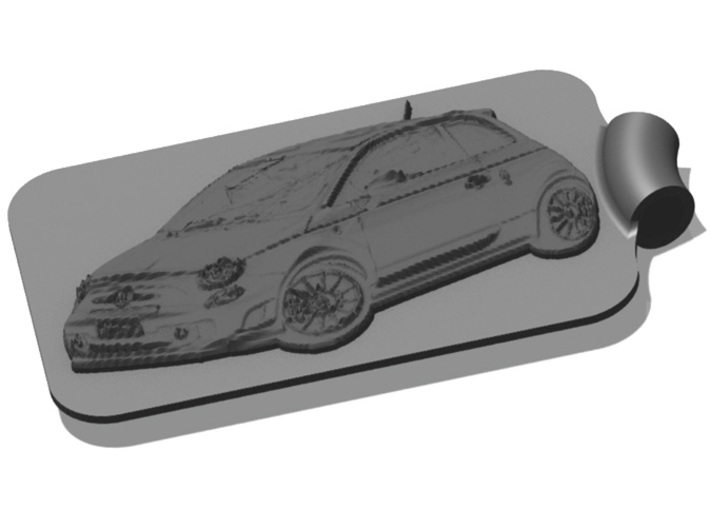 Fiat 500 Abarth Key Fob 3d printed 