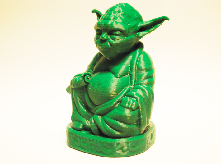 Yoda Buddha with Lightsaber 3d printed