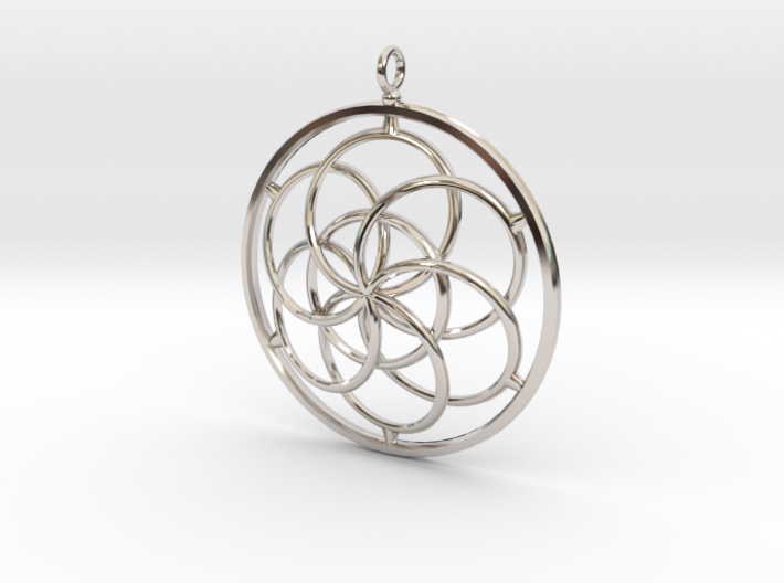 Seed of Life Pendant - 4.5cm 3d printed