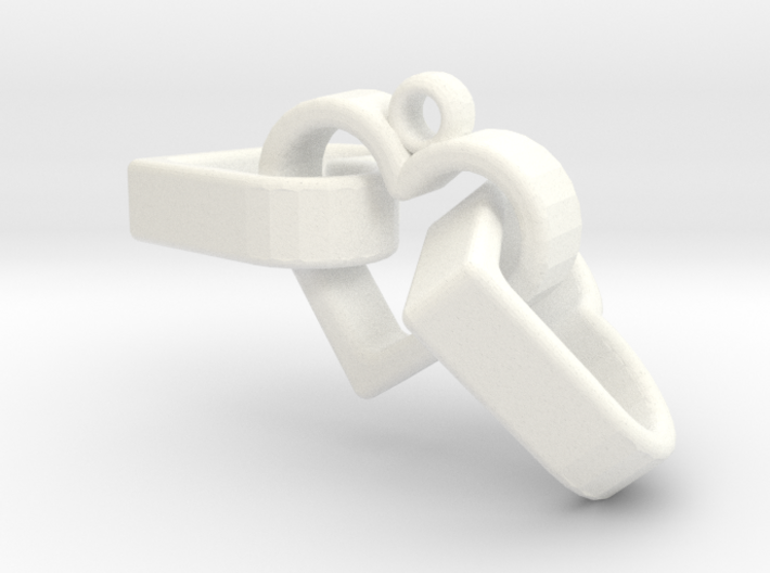 3 Hearts Linked Pendant 3d printed