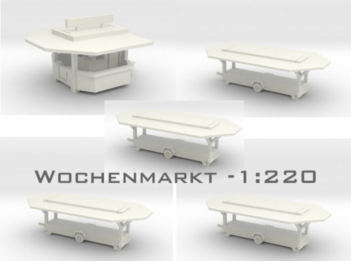 Wochenmarkt - 1:220 (Z scale) 3d printed