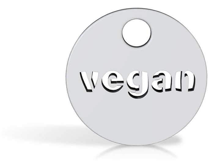 Vegan Pendant 3d printed