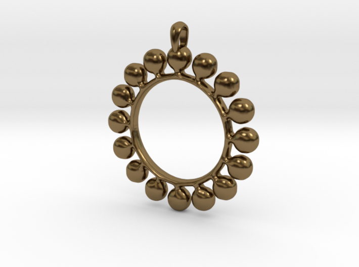 GOLD Alcemy Symbol Jewelry Pendant 3d printed