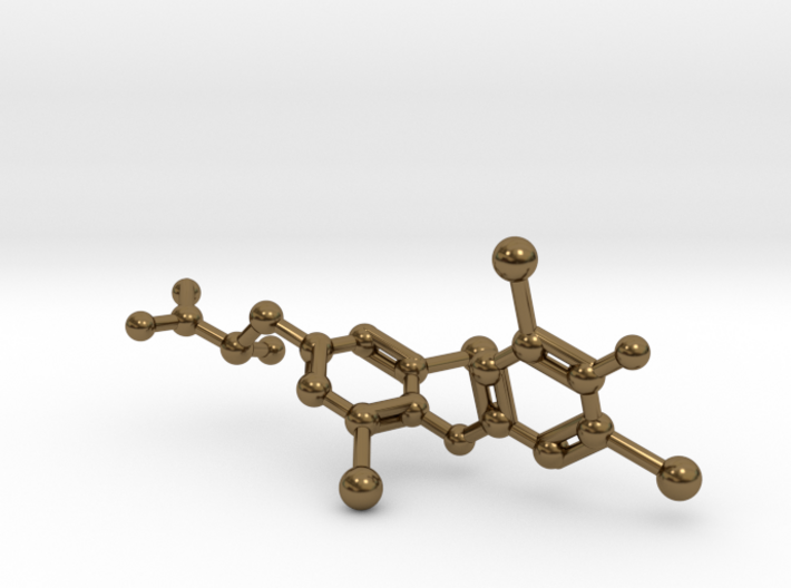 Levothyroxine (L-thyroxine, T4) Molecule 3d printed