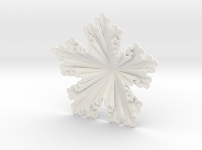 Golden Koch Snowflake Ornament 3d printed