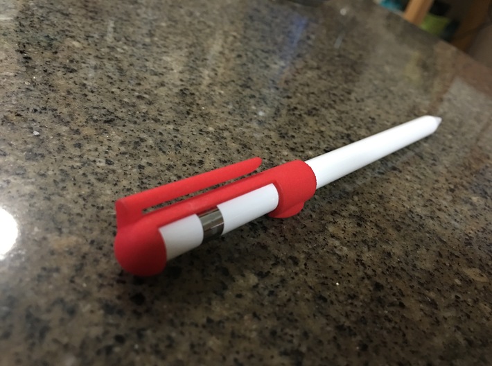 Pencil Cap for iPad Pro 3d printed Clip-on pencil cap stops Pencil from rolling off your table
