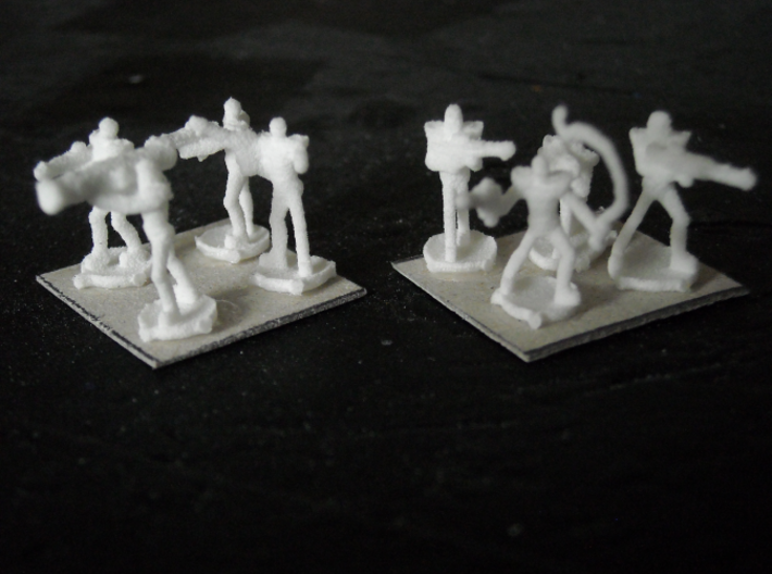 MG144-Aotrs09 Line Infantry Platoon 3d printed Close up of one squad