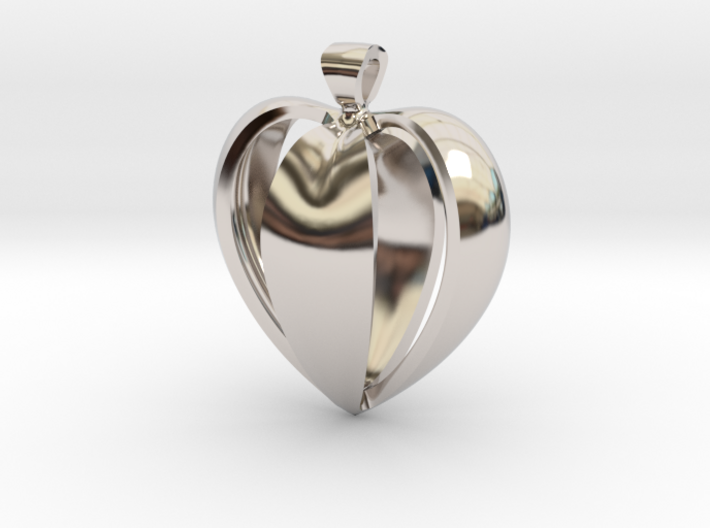 Heart pendant v.1 3d printed