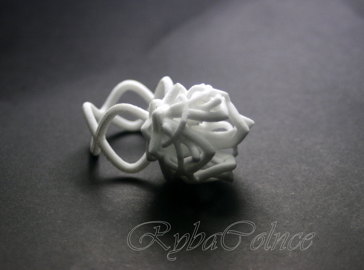 The Lotus Flower Ring / size 7 1/2 US 3d printed 