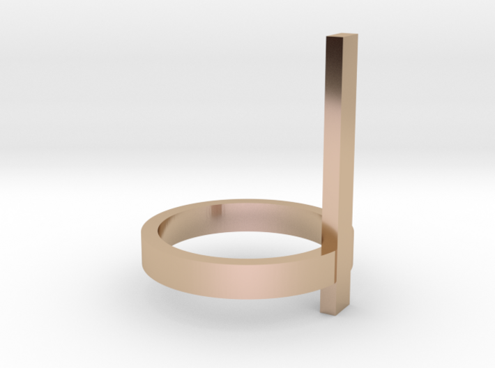 Vertical Bar Ring, Size 7 3d printed 