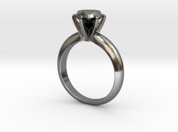 Diamond ring 'Big', size 7us (17,35mm) 3d printed 