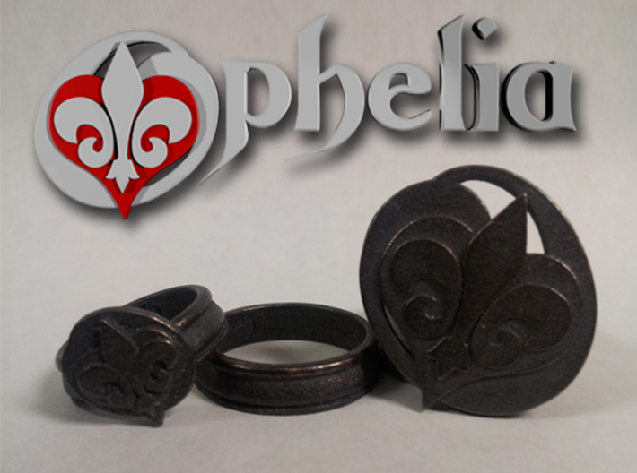 Ophelia Ring 2 - Select a Size 3d printed 