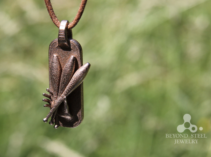 Juggling Club Pendant 3d printed Stainless Steel Finish