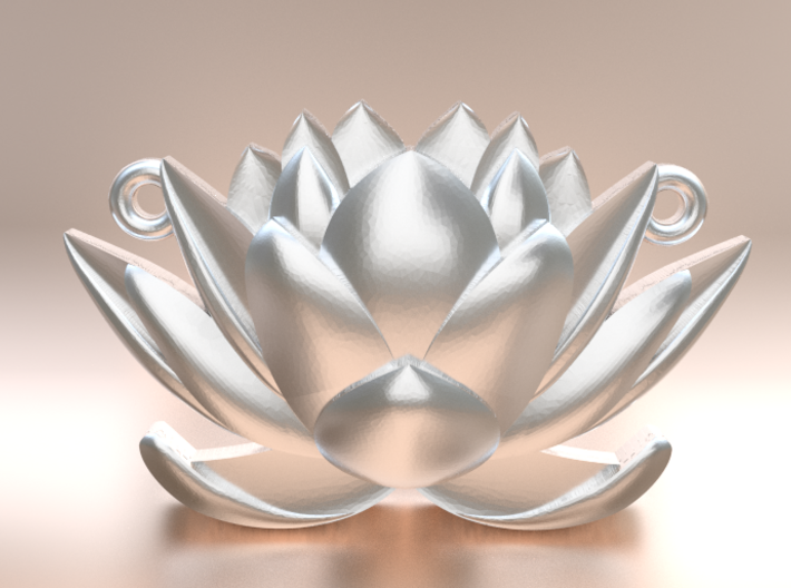 Lotus Pendant 3d printed 