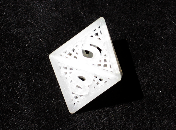 Woven Dice - Small 3d printed Eight sided die.
